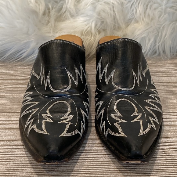 Back At The Ranch Leather Western Mules - Picture 9 of 15